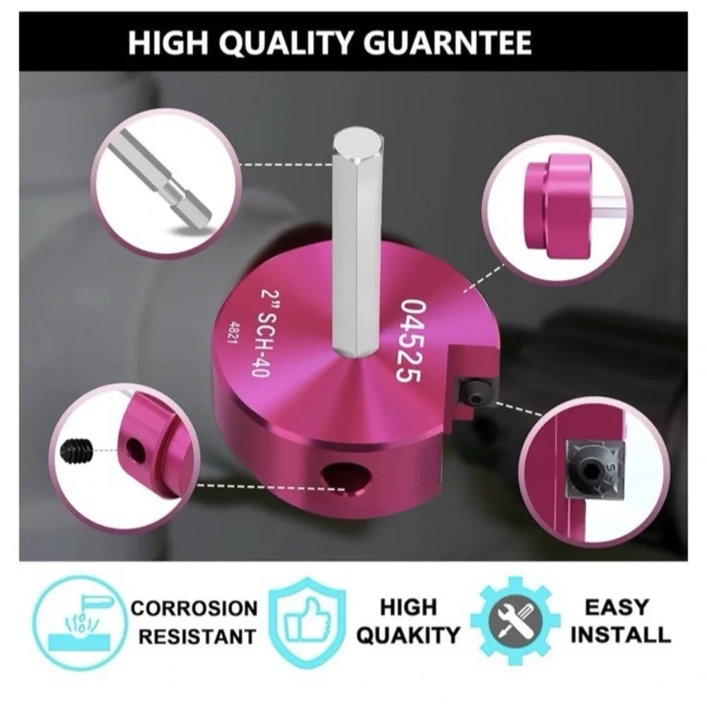 2-inch PVC Pipe Reamer with 3/8-inch Shaft‎ for Standard 1/2 